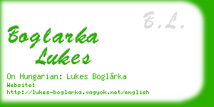 boglarka lukes business card